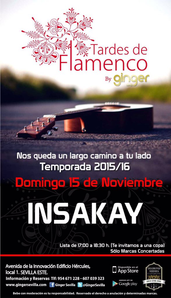 Te esperamos esta tarde para disfrutar con INSAKAY. Lista de invitados de 17' a 18'30. No faltes!!