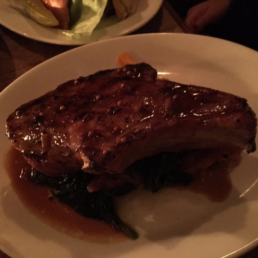 The Hampshire Grilled Pork Chop is no joke at Prime Meats! #primemeats
