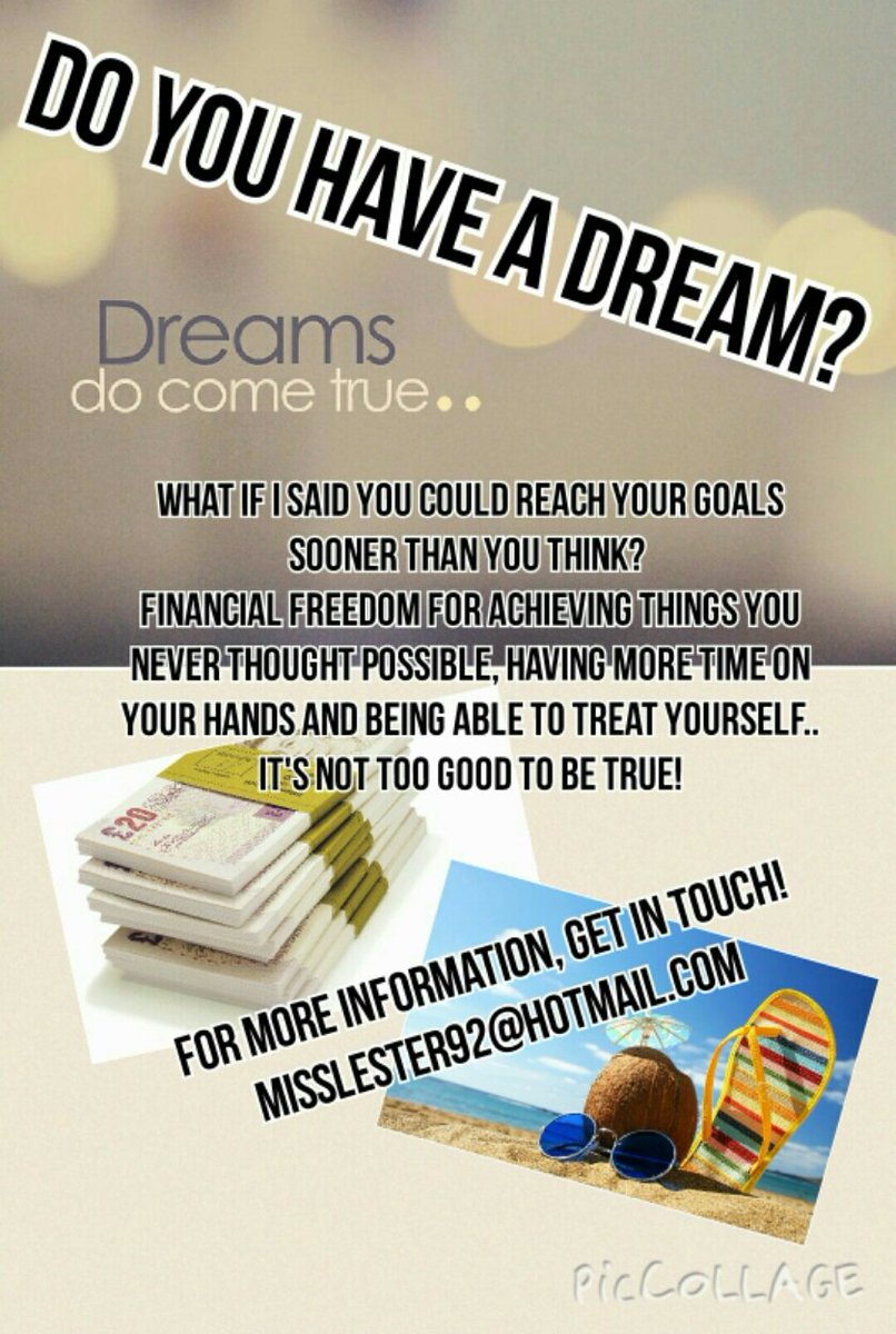 EmmaLouLester's tweet photo. Do you have a #dream or a #goal...?  what if I said you could #achieve it by #working around current t commitments? https://t.co/GegEFiUaTg