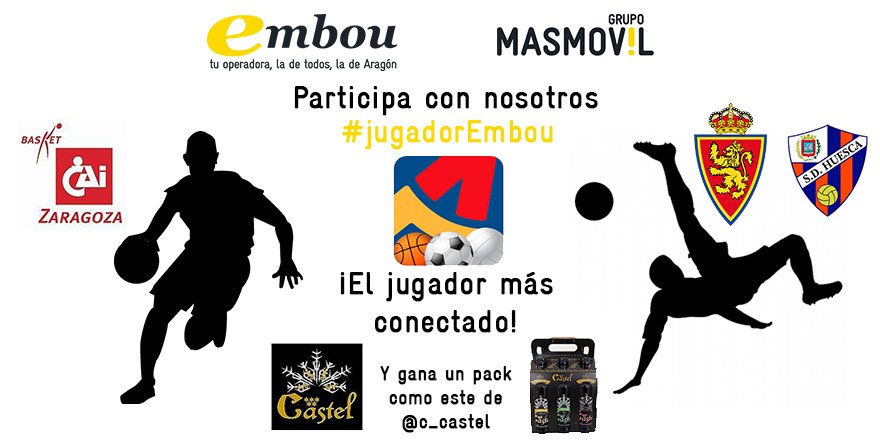 embou_com's tweet photo. En breves minutos darán comienzo los partidos del @RealZaragoza y @Basket_Zaragoza. ¡Dinos el #jugadorEmbou y gana! https://t.co/a4XV6on5Le
