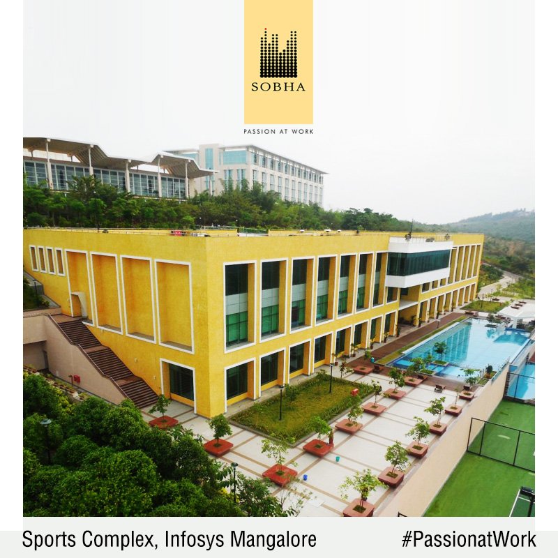 SobhaLtd's tweet photo. The Sports Complex at @Infosys Mangalore is a new addition to our protofolio of constructing marvels. #PassionatWork https://t.co/bQzYCCfJIb