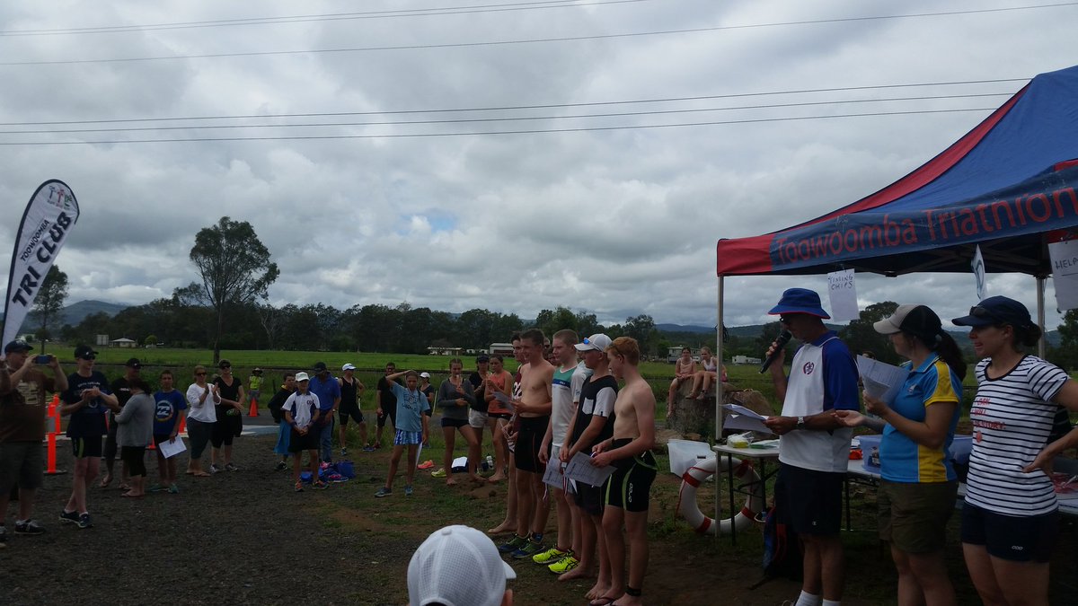 Presentation time 3rd again first time Twba Tri Club had event at Helodon Ski Park
