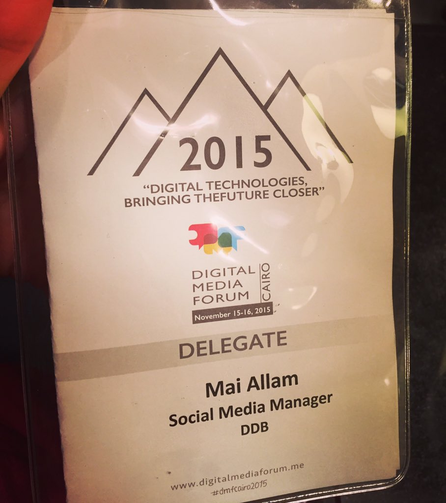 allam__mai's tweet photo. "Digital Technologies, Bringing The Future Closer..." #DMFCairo #dmfcairo2015 #workaholic #ilovemyjob https://t.co/4usieQQxOC