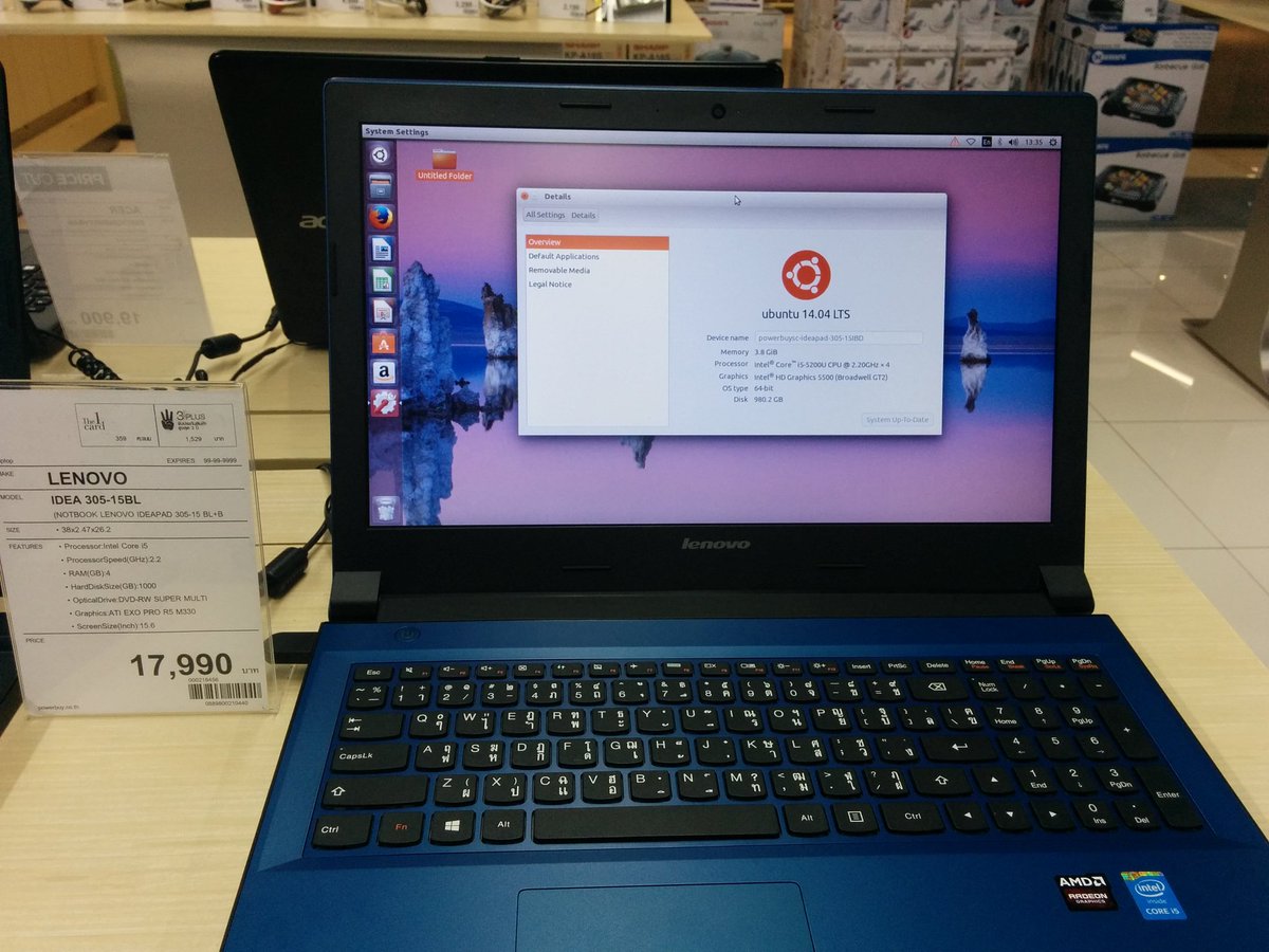 pypwithniko's tweet photo. Power Buy Silom is selling #ubuntu preinstalled #lenovo #hp etc #yearofthedesktop https://t.co/L2AWLWXASV