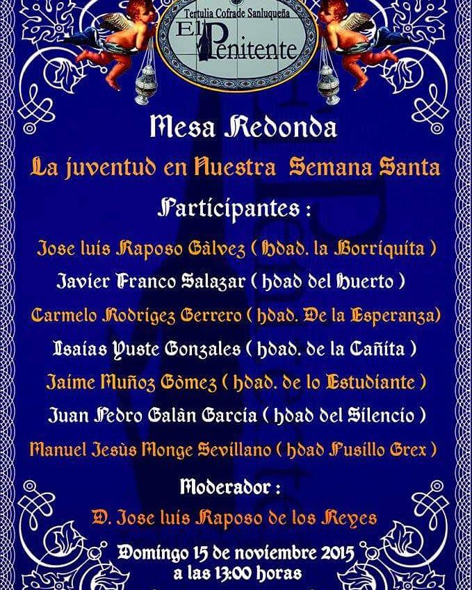 Hdad_Canita's tweet photo. En unos minutos en El penitente nuestro hermano @Isaias_Yus participará en una mesa redonda de la juventud cofrade. https://t.co/81Nc3NsROY