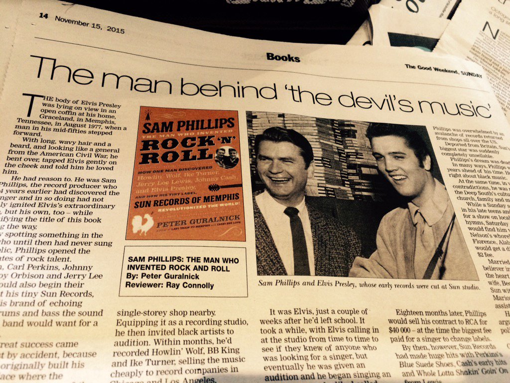TheCapeRobyn's tweet photo. Fascinating article -Sam Phillips -producer who discovered Elvis. On way to see #PrivatePresley @BaxterTheatre https://t.co/89pZlDhWWA
