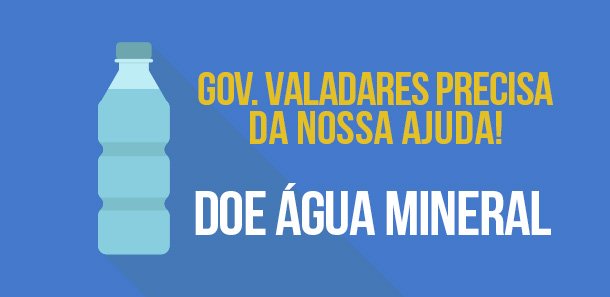 Cruzeiro arrecada água mineral para Valadares no jogo deste domingo.

 ow.ly/UCMgP