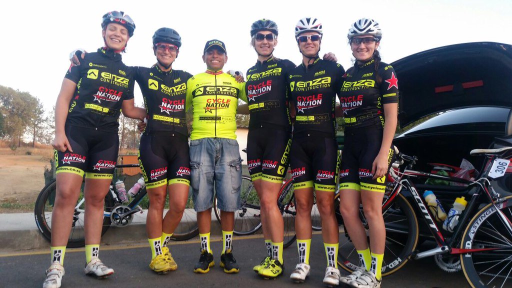 CyclingSA_Women's tweet photo. Massive thanks to @Lincoln_King / @Cycle_Nation for the effort with your team.Rocking the kit and matching socks! https://t.co/eyXgn2Umwj