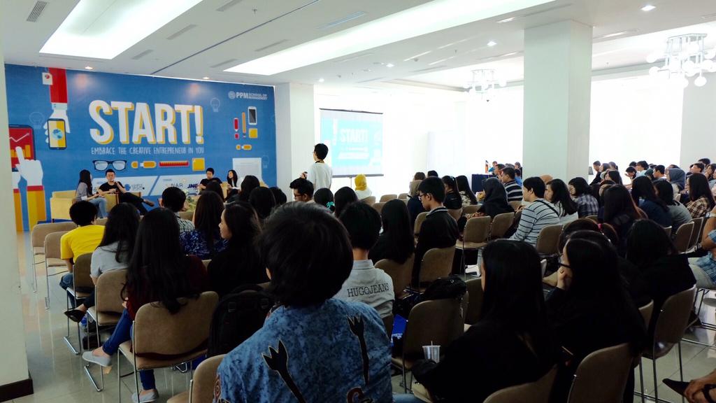 InfoPPM's tweet photo. @BEM_ppm START! Embrace the Creative Entrepreneur in You bsm Guntur-PaoPao, C. Bong, Sidharta &amp; Sayed M @ppmschool https://t.co/N1TzuOBMJB