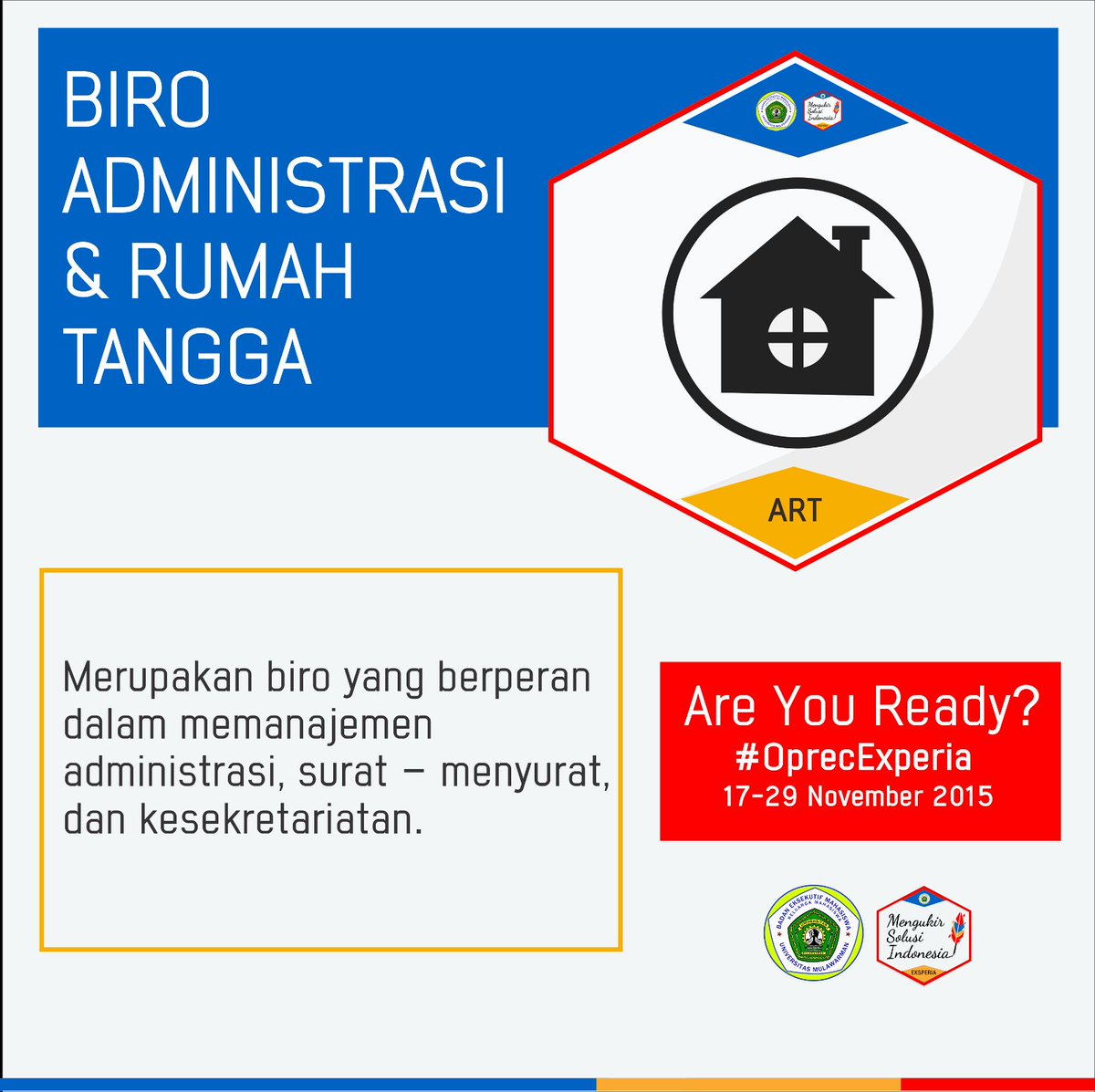 bemkmunmul's tweet photo. 5.a. Biro ART adalah Biro yg berperan dalam memanajemen administrasi dan memanajemen kesekretariatan #OprecEksperia https://t.co/XPQTgMGent
