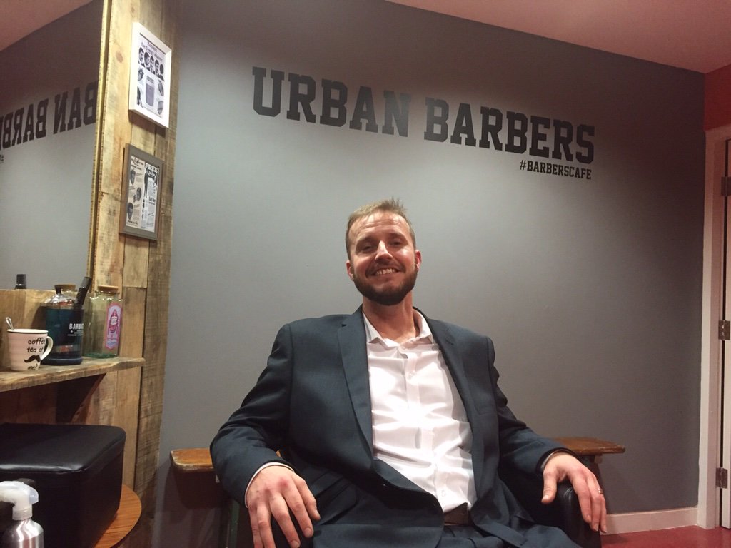 BarbersCafe's tweet photo. Big Bob ready for his first beard trim at the Urban Barbers 💈 #urbantrikescafe #barbers #urbanbarbers Halton https://t.co/S2ohYMBmSw