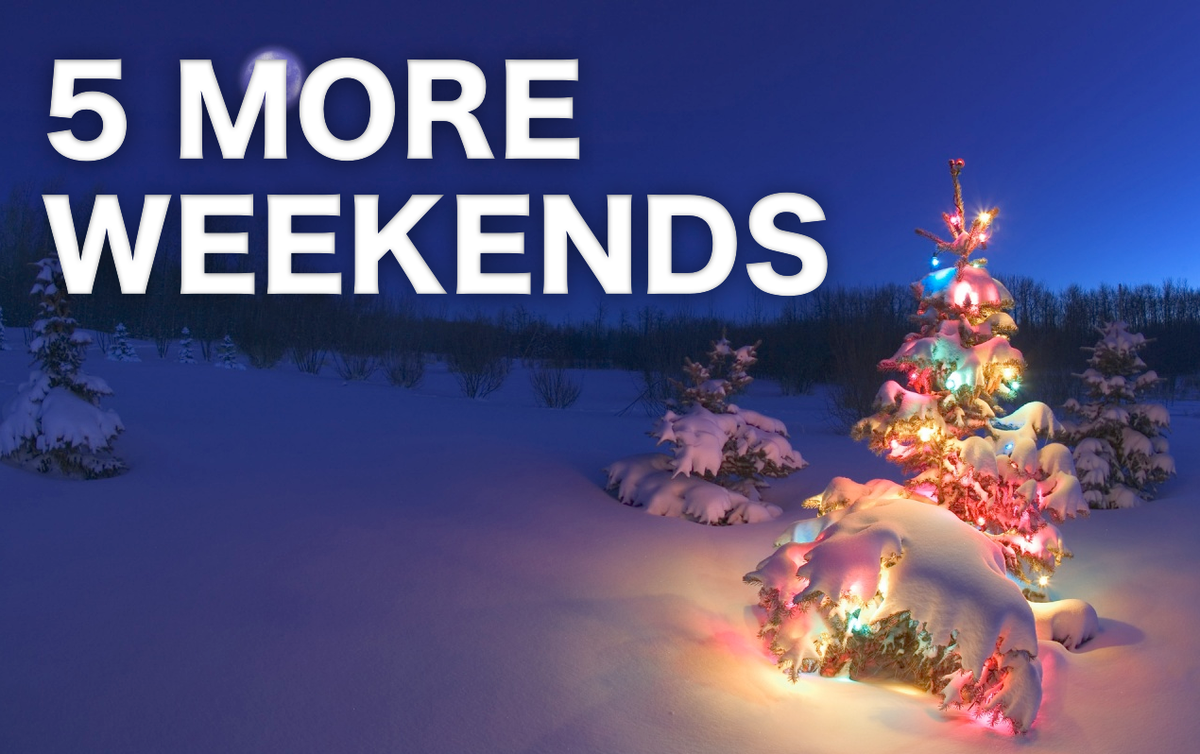 christmas_clock's tweet photo. 5 MORE WEEKENDS 
BEFORE CHRISTMAS
https://t.co/08kJVAWqc2 https://t.co/vfpybI1QSr