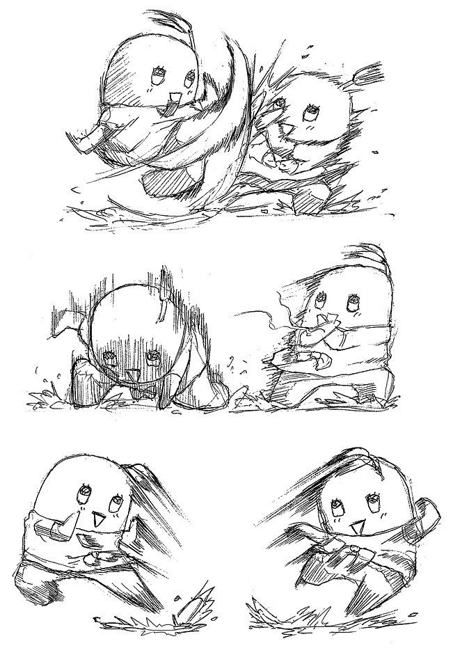 躍動感 指摘のまま描かれた俊敏すぎるふなっしーが圧倒的な戦闘力を醸し出し話題に Togetter