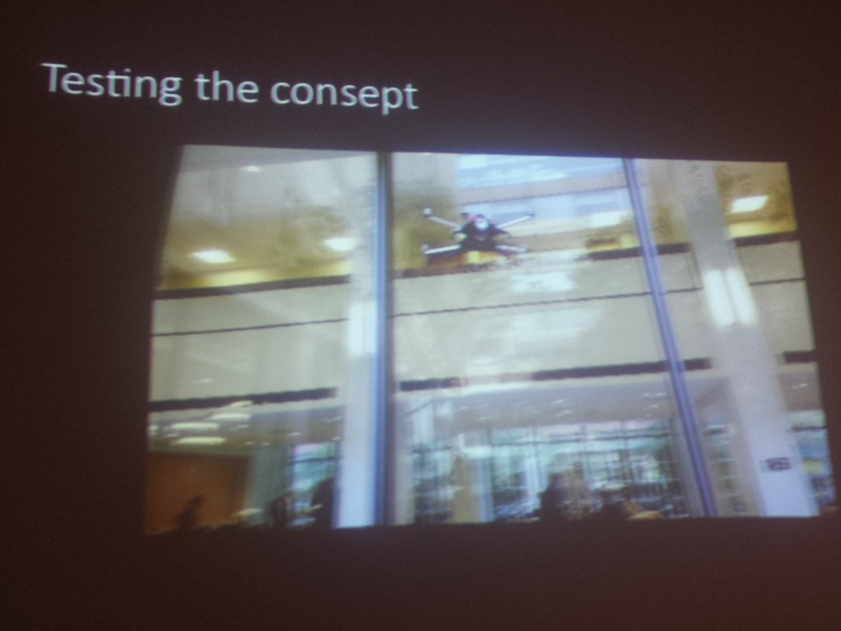 DroneCast1's tweet photo. Awesome presentation by Seraphim using our drone #HealthHackPHL @JeffInnovation https://t.co/A0H7WSqJOu
