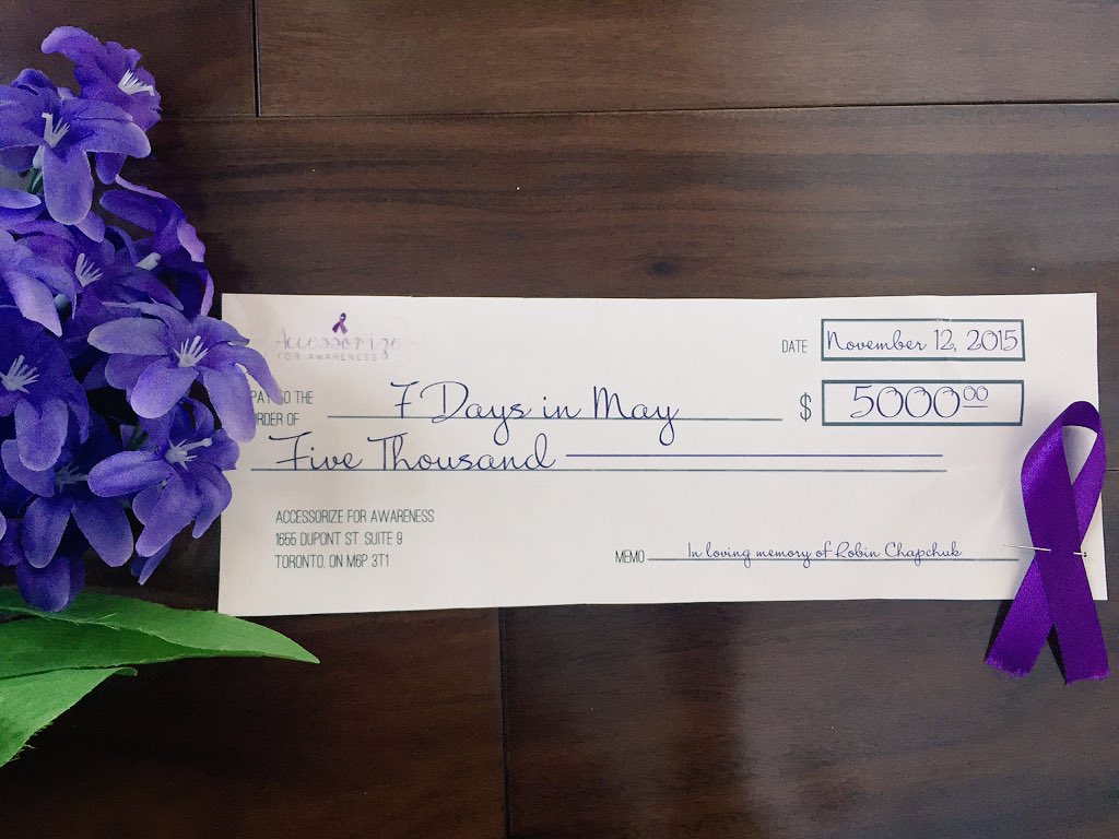 afapancan's tweet photo. It is thanks to your support we were able to present @7DaysInMay with a donation to further pancreas cancer research https://t.co/54x5FTrnVd