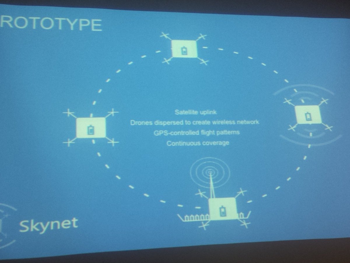 DroneCast1's tweet photo. Skynet wants to bring Internet to all via drone #HealthHackPHL https://t.co/VsfGJh0FJv