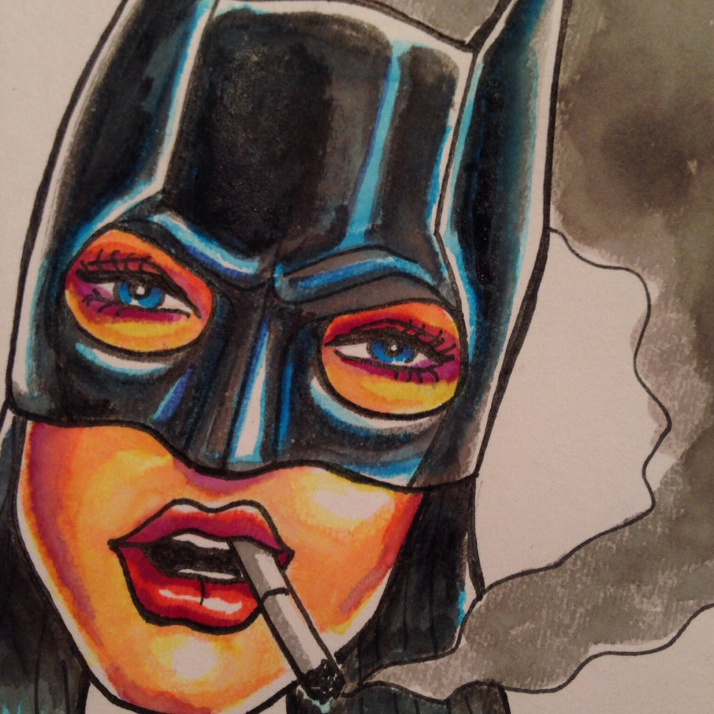 JanineCDoherty's tweet photo. #jdohdraws #batgirl #watercolors https://t.co/3Xl8NUnEGT