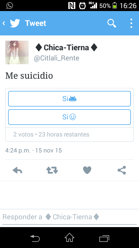xFoxy_Senpai's tweet photo. //Si descubriera quienes votaron. . . ahora mismo estarían bajo tierra ;) https://t.co/5ul8bGi6tT