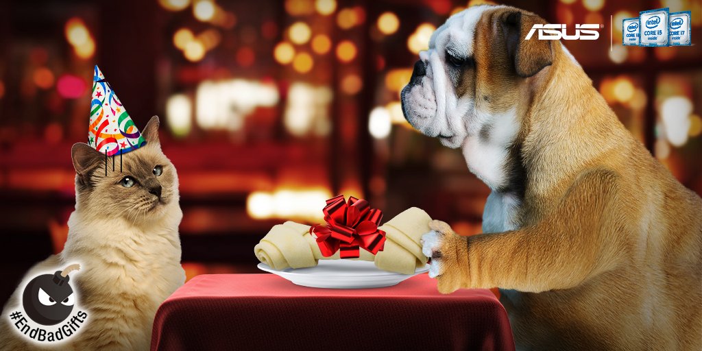 ASUS's tweet image. Are you a victim of bad gifts? Show us your bad gift scars and join the revolution to #endbadgifts.