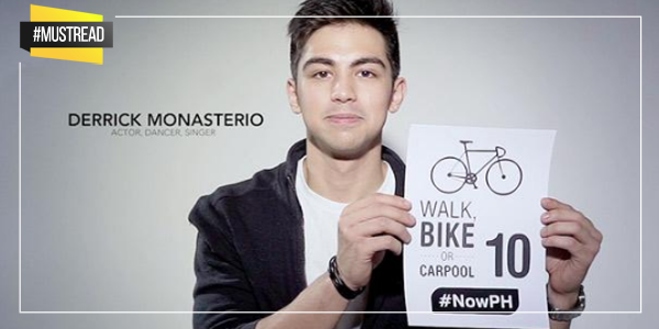 gmanetwork's tweet photo. .@derrickleander to "walk, bike, or carpool" in support of #NowPH campaign. Read more at: https://t.co/Lw8M8Nc9O0 https://t.co/eXxu6S6Y3e