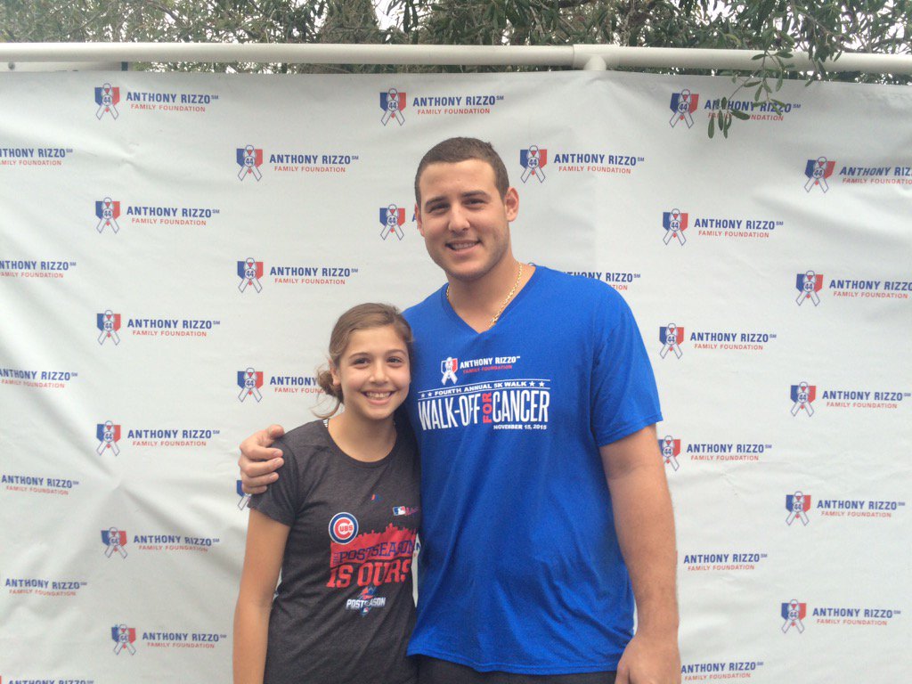 Cubs's tweet photo. Kudos to the @RizzoFoundation for raising more than $200,000 during today's Walk-Off for Cancer. #LetsGive https://t.co/1NuU0xn4YQ