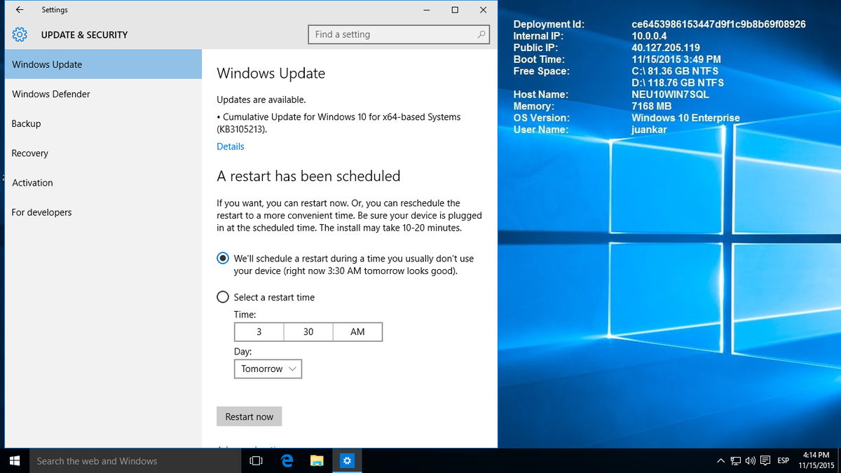 _Juankar_'s tweet image. Empezamos .... Actualización  #Threshold2  de #Windows10