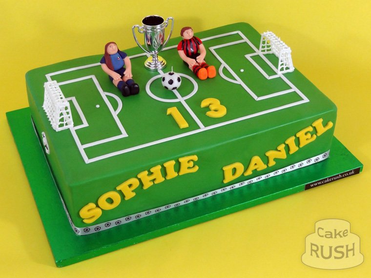 Vanilla Square Football / Soccer Cake Topper Set of 6, Multi-color, For  Bakery, Packaging Type: Box