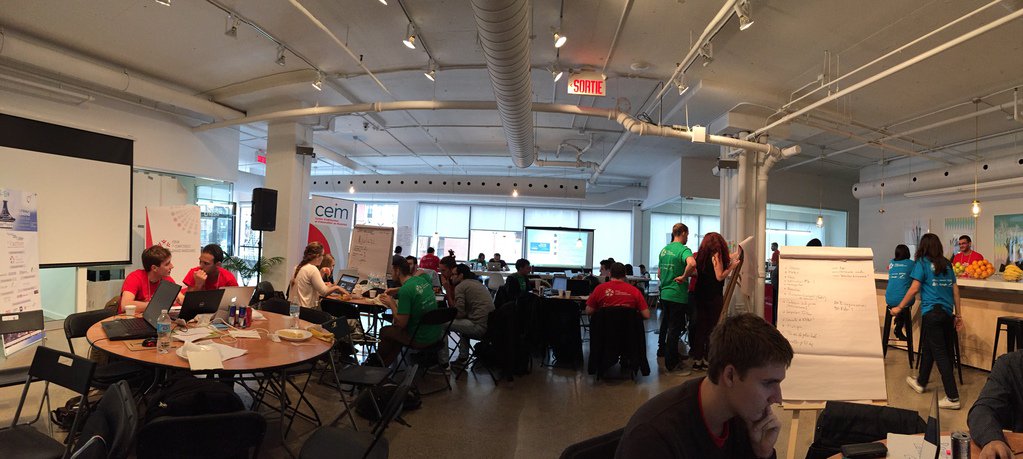 discoshare's tweet photo. Last stretch at @StartupWeekend #IofT  in beautiful Montreal, live from @garemtl #SUWMontreal https://t.co/riOHVrSYvs