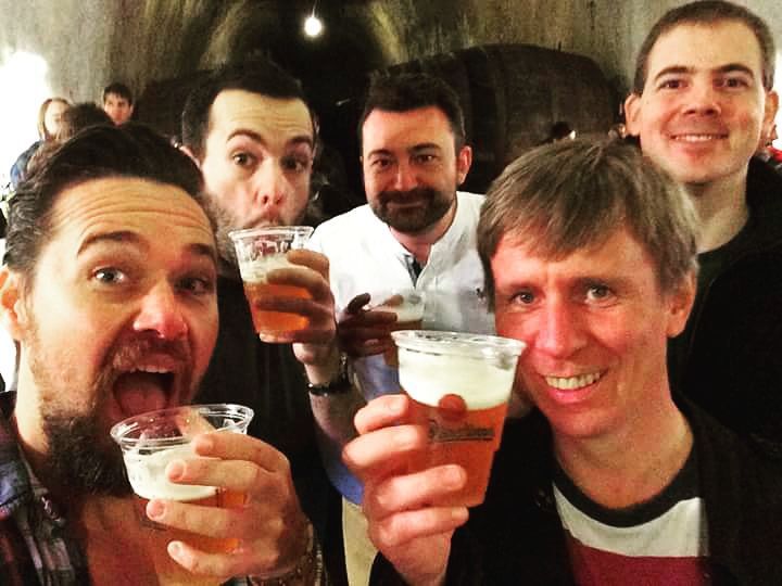 welshmike's tweet photo. On #pilsnerday a picture of us drinking fresh beer from the cellar of @Pilsner_UK Brewery … https://t.co/ecSFDHwEmT https://t.co/kRN6tnMO1A