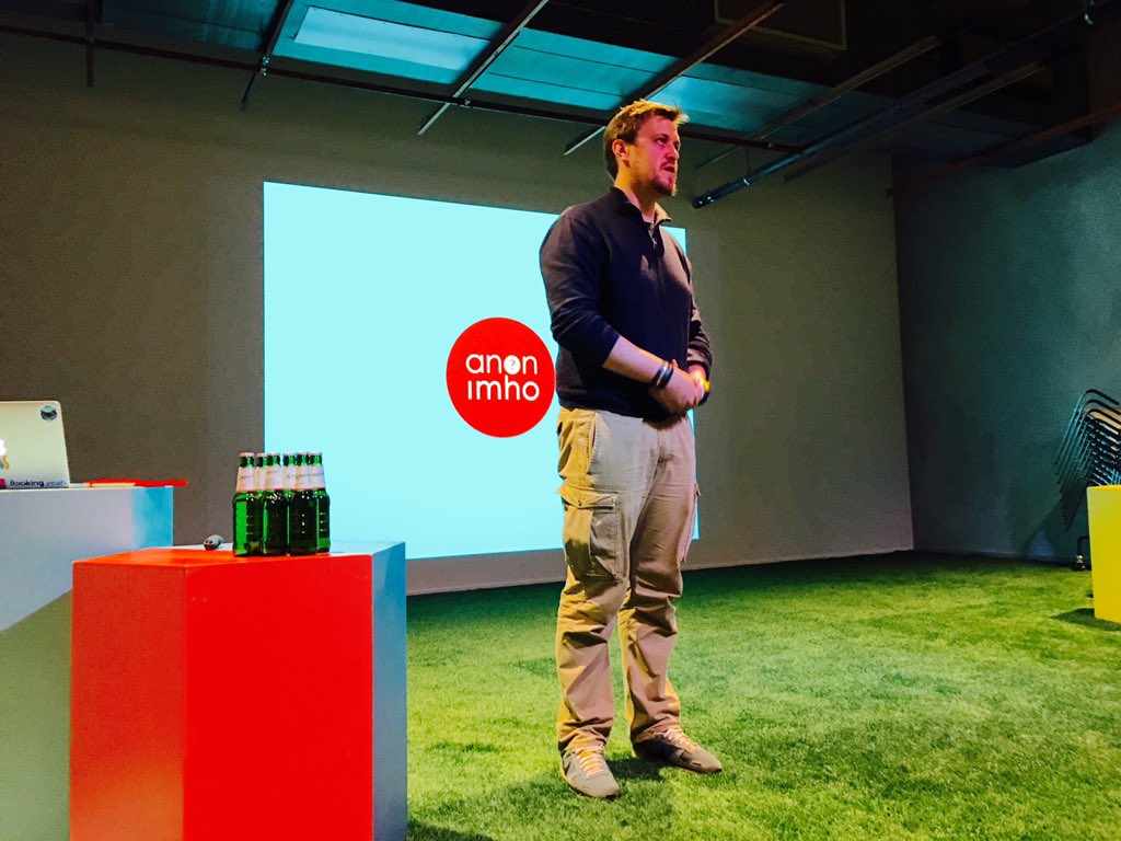 swUtrecht's tweet photo. Pitch 1: .@AnonimhoCo 100% anonymous employee2employer survey service to increase employee satisfaction https://t.co/EgLTllE5Dd