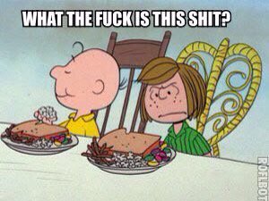 SadlyCatless's tweet photo. The First Vegan Thanksgiving #RejectedThanksgivingToasts https://t.co/K8vS99ck38
