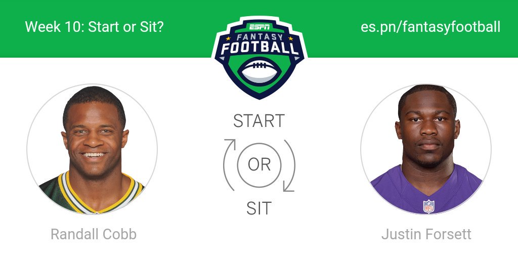 Who should I start this week? Randall Cobb or Justin Forsett! <a href="/ESPNFantasy/">ESPN Fantasy Sports</a> #FantasyFootball Help!?