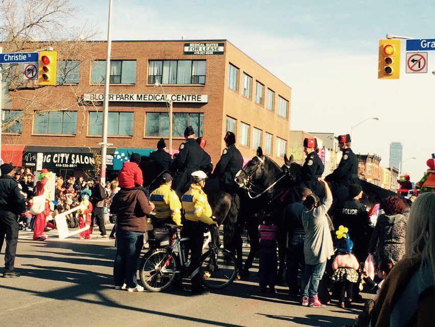 We love the tradition of our horses #torontosantaparade #mountedunit