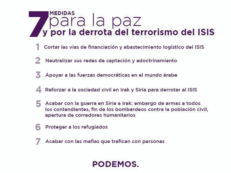 Combatir la barbarie, sin errores del pasado ni guerra que retroalimenta el terror #7MedidasContraElTerrorismo