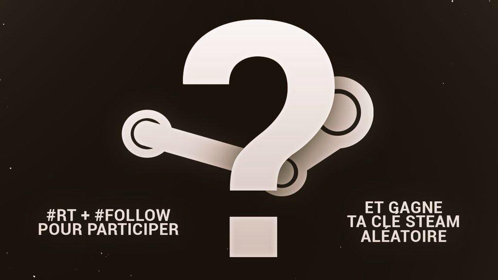 Mucral's tweet photo. Cinquième 🎁 #CONCOURS 🎁

Gagner deux Random Key #Steam pour 2 Gagnants !

Résultat à 100 #RT https://t.co/YETlhD6lt7
