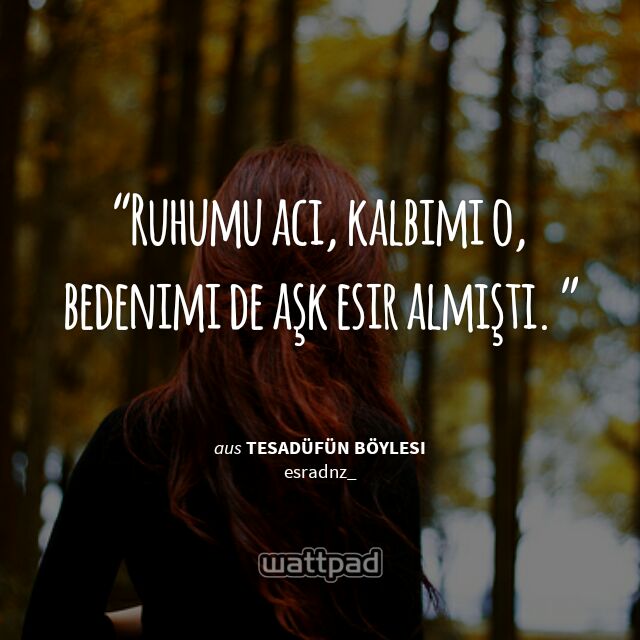 Ruhumu acı, kalbimi o, bedenimi de aşk esir almıştı.