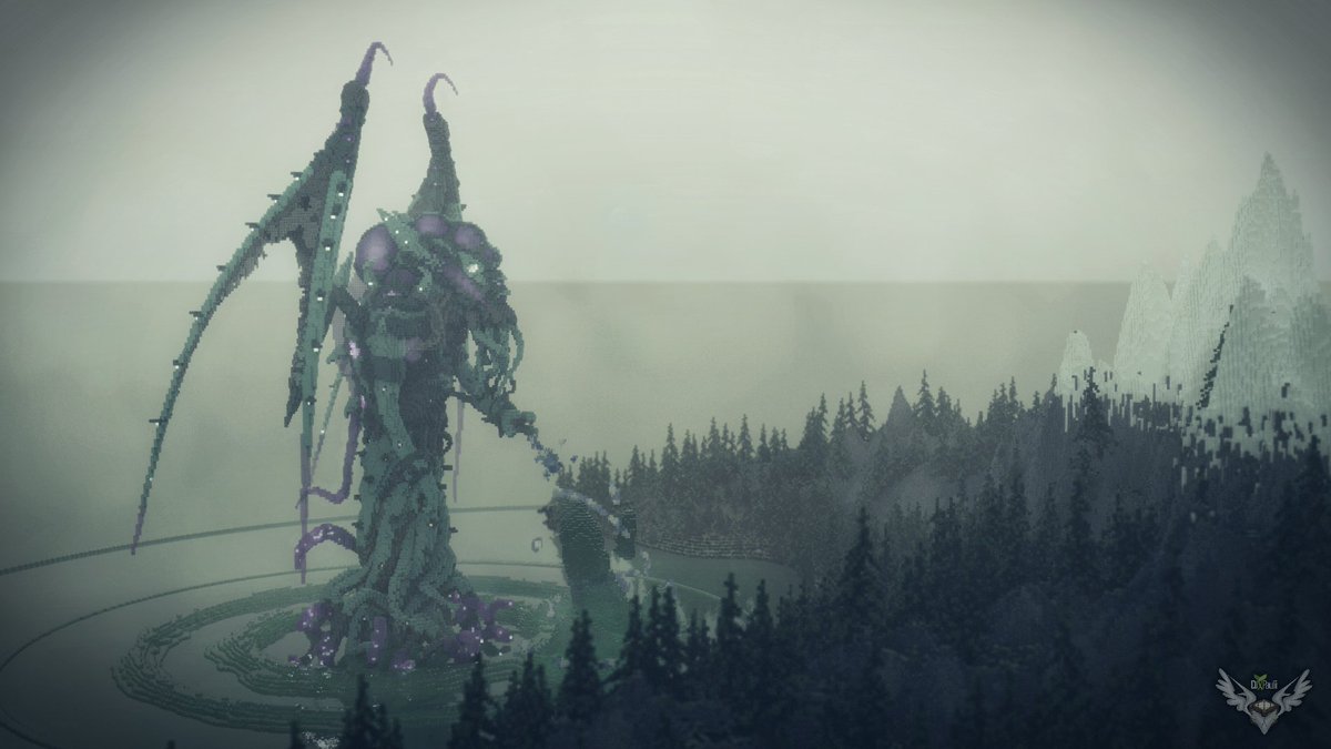 DJpaulii's tweet image. New 240 blocks tall Cthulhu statue! More pictures - goo.gl/DIVvbL