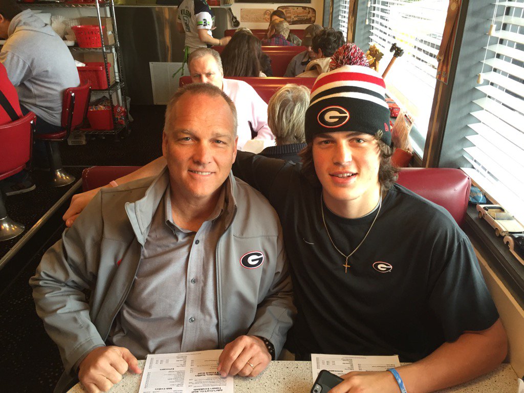 Having breakfast in Snohomish Washington in Jakes Cafe with Jacob and Tony Eason. Go Dawgs!