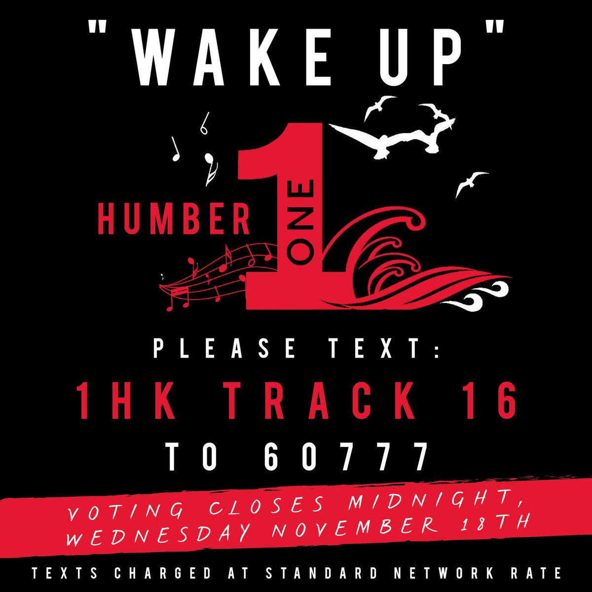 deltavegaband's tweet photo. WAKE UP has been included in the #HumberNumber1 chart. Please vote and let's get it to number 1. Cheers. <3 \m/ DV https://t.co/a7QZCupNUx