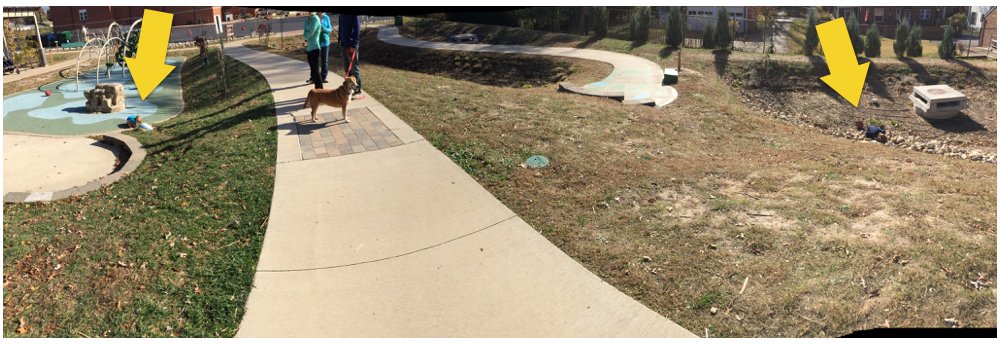 studying sound @ Keysor? the drain pipe from "pond" to rain garden makes a great whisper tube @tshogg <a href="/DocPainter/">Bryan Painter</a>