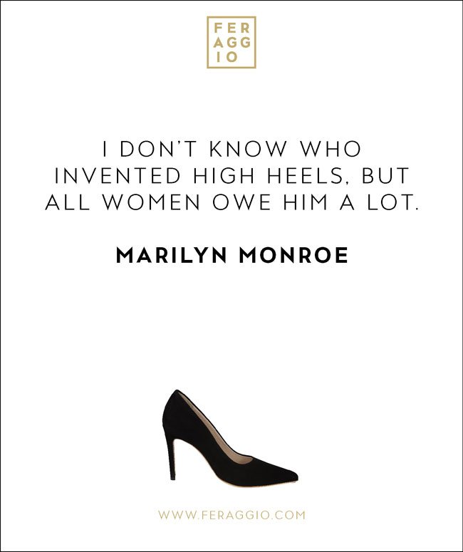 FeraggioHeels's tweet photo. "I don't know who invented heels, but all women owe him alot." - Marilyn Monroe
#PERFECTQUOTES #FERAGGIO https://t.co/VY8y8RxFO2