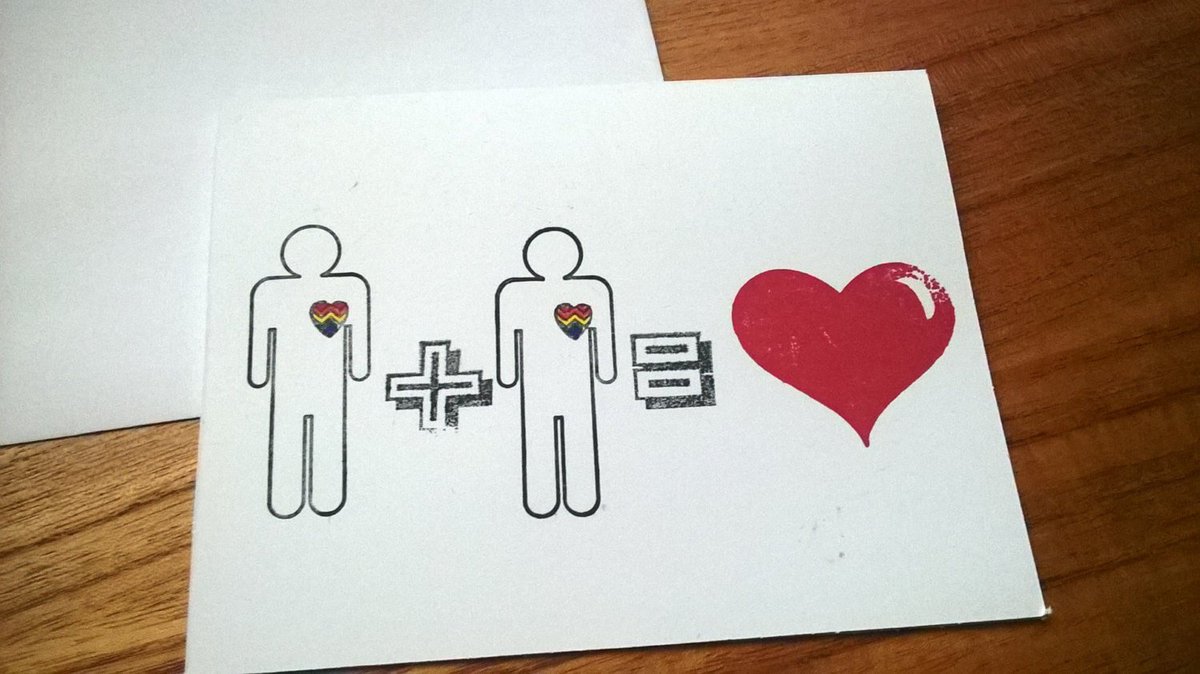 AlwaysnBlossom's tweet image. Gay Love greeting card with envelope blank inside stationary writi… etsy.me/1Tb33B9 #Etsy #DecorativePattern