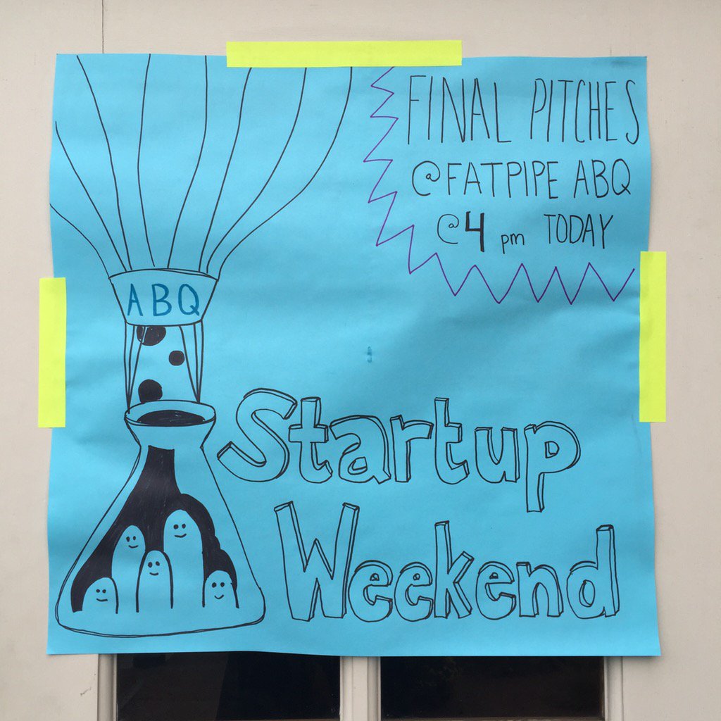 MegNordmann's tweet photo. Excited to hear the #StartupWeekend pitches!!  #SWABQ #GEWABQ #GSB2015 https://t.co/RVred4DkFY