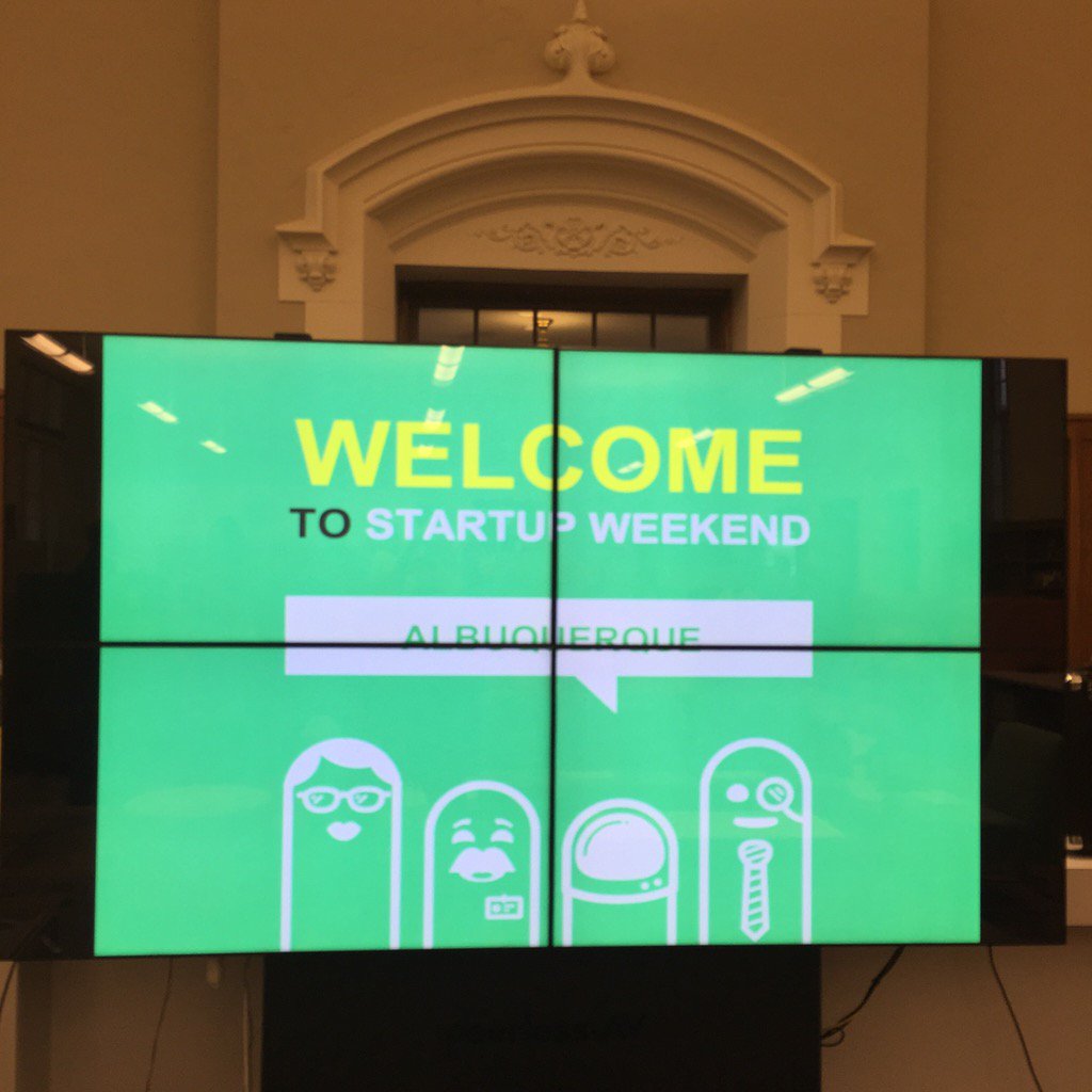MegNordmann's tweet photo. Excited to hear the #StartupWeekend pitches!!  #SWABQ #GEWABQ #GSB2015 https://t.co/RVred4DkFY