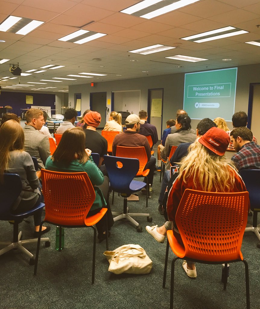 Getting ready for pitches to begin at #SWGreenville! 😁 #GSB2015