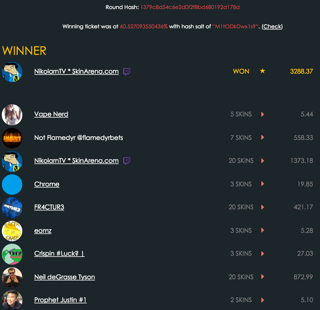 Nikolarn's tweet photo. MY FIRST EVER BIG BET OFF-STREAM! HOLY SHIT! Thanks @SkinArenaCS #ForTheCar https://t.co/LBijiZMQSY