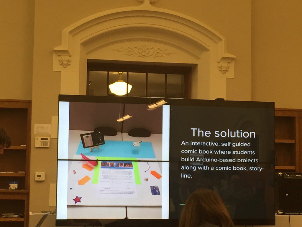 MegNordmann's tweet photo. An interactive book w/ toolkit to teach #STEM to children: @EngSpaceAcademy!  #SWABQ #GEWABQ #GSB2015 #startuppitch https://t.co/eG1QSZSsWV