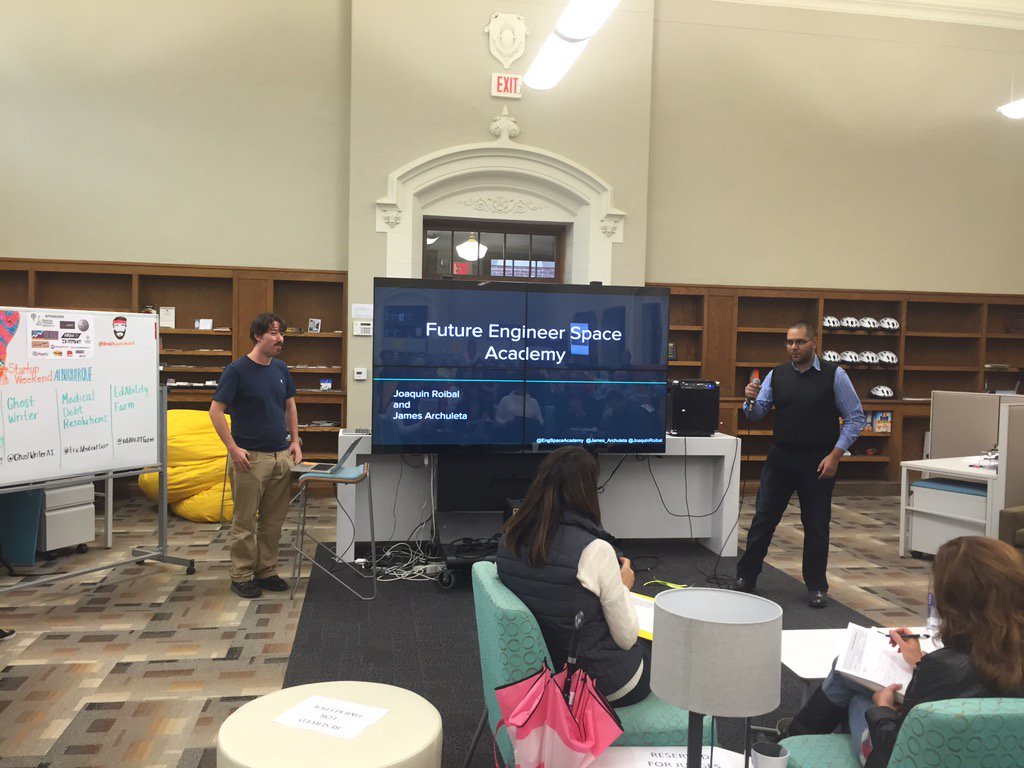 MegNordmann's tweet photo. An interactive book w/ toolkit to teach #STEM to children: @EngSpaceAcademy!  #SWABQ #GEWABQ #GSB2015 #startuppitch https://t.co/eG1QSZSsWV