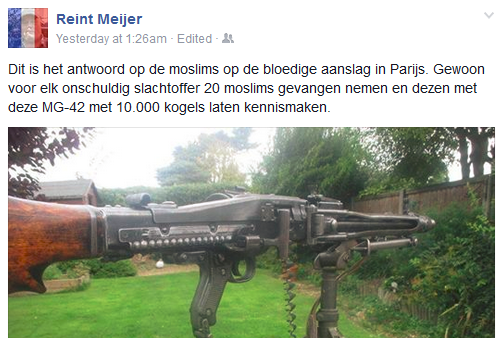 Reint Meijer, ex-militair en zelfverklaard #PVV fan heeft het niet meer op een rijtje... Wie roept hem tot de orde?