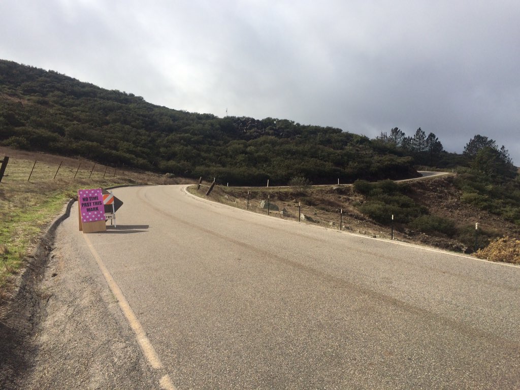 WestSide_Rabbit's tweet photo. Our KOM camera has a bit of sun! Riders are flying down HWY 1 on their way to us! #raceslo @SLOGranFondo @USL_tv https://t.co/6S8FlFmqQm